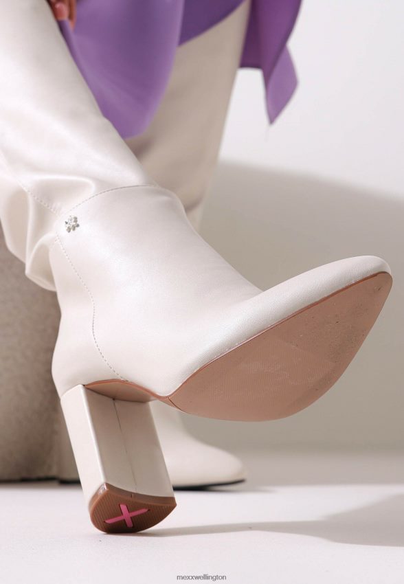 Women Mexx White Boot Krystal Off 2B480T343