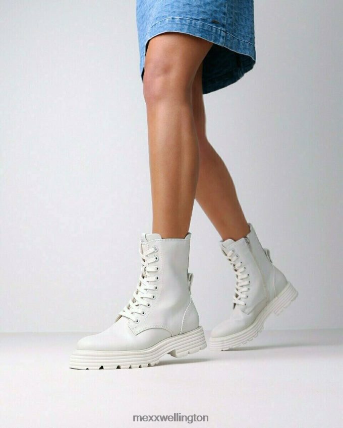 Women Mexx White Bootie Jaya Off 2B480T398