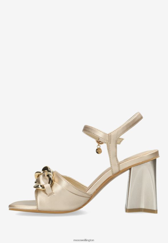 Women Mexx Gold Heeled Sandal Lauren 2B480T325