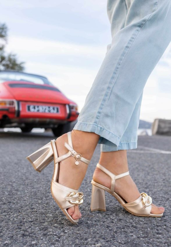 Women Mexx Gold Heeled Sandal Lauren 2B480T325