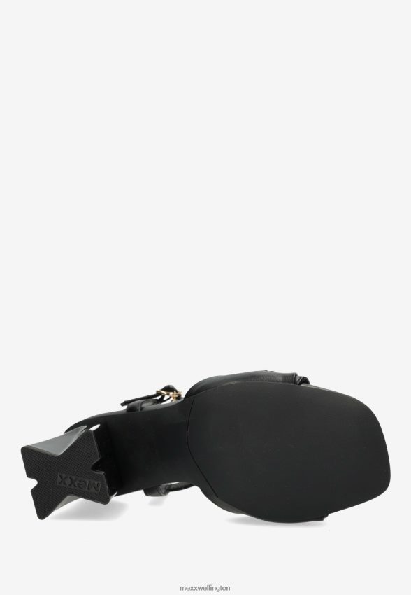 Women Mexx Schwarz Heeled Sandal Lauren Black 2B480T323