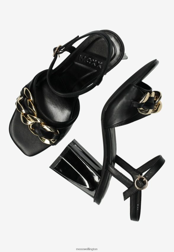 Women Mexx Schwarz Heeled Sandal Lauren Black 2B480T323