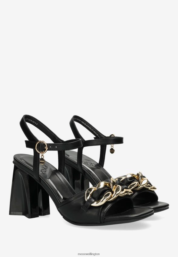 Women Mexx Schwarz Heeled Sandal Lauren Black 2B480T323