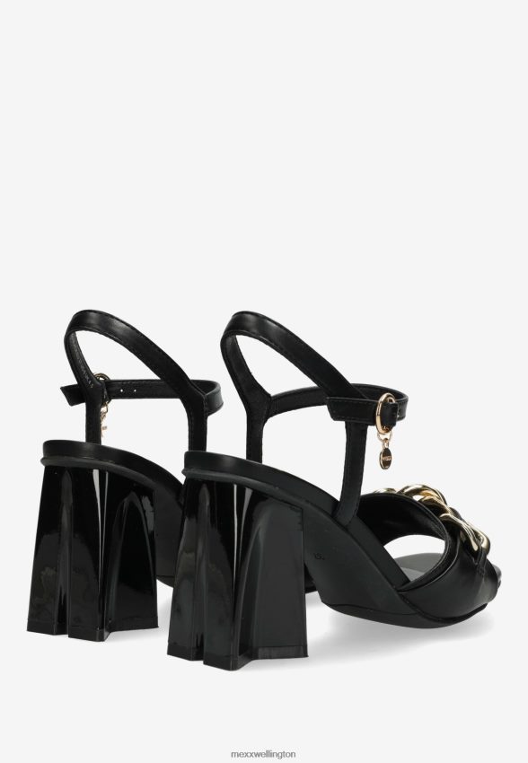 Women Mexx Schwarz Heeled Sandal Lauren Black 2B480T323