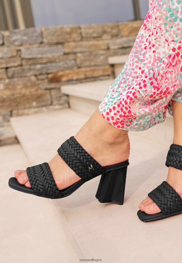 Women Mexx Schwarz Heeled Sandal Lilah Black 2B480T240