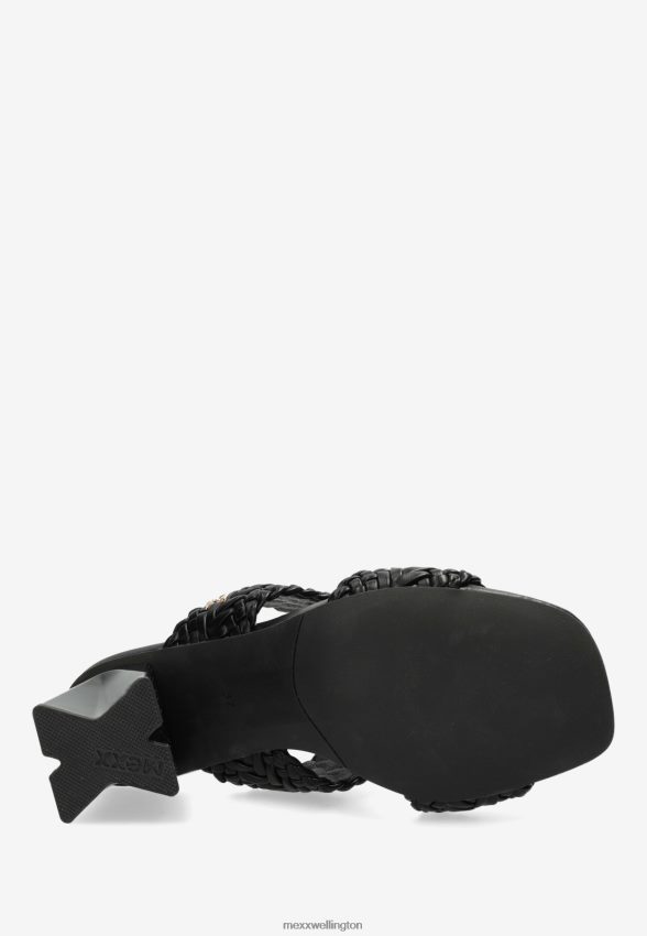 Women Mexx Schwarz Heeled Sandal Lilah Black 2B480T240