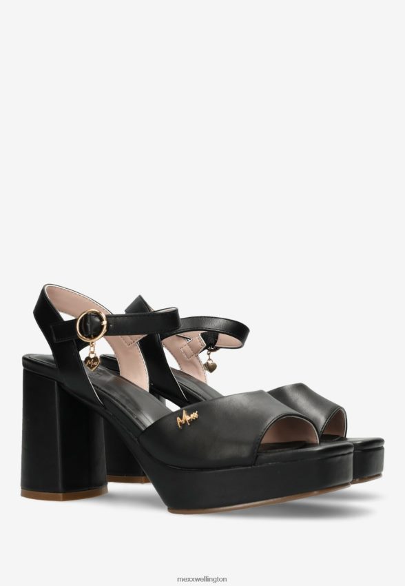Women Mexx Schwarz Heeled Sandal Lou Black 2B480T292