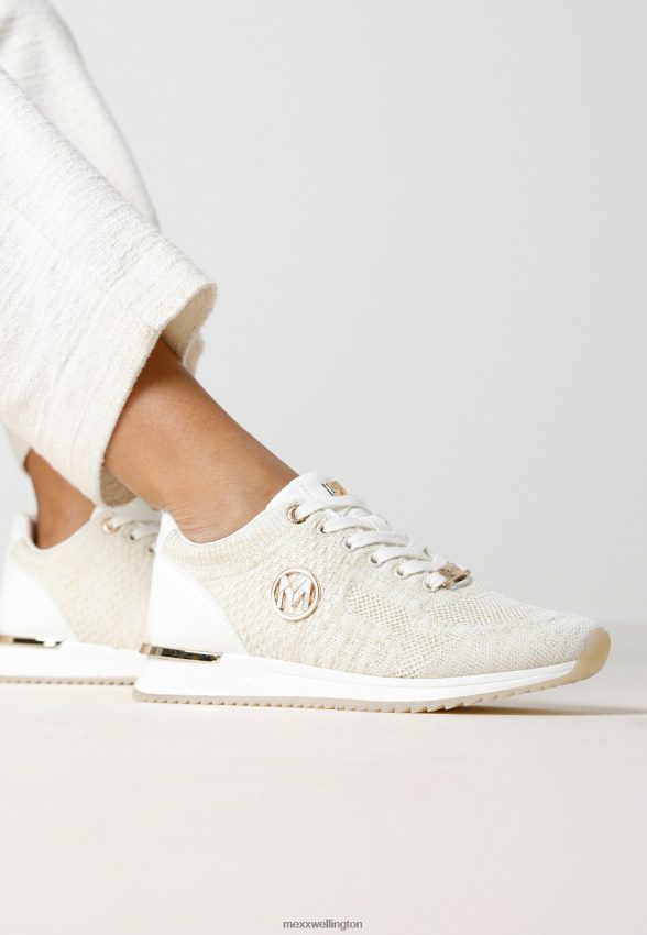 Women Mexx Beige Sneaker Gitte Glitter Off White 2B480T315