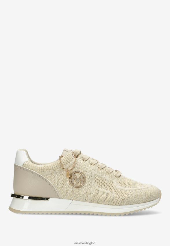 Women Mexx Gold Sneaker Gitte Glitter Sand 2B480T242