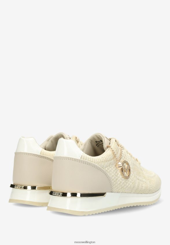 Women Mexx Gold Sneaker Gitte Glitter Sand 2B480T242