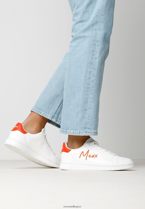 Women Mexx Orange Sneaker Glib White 2B480T353