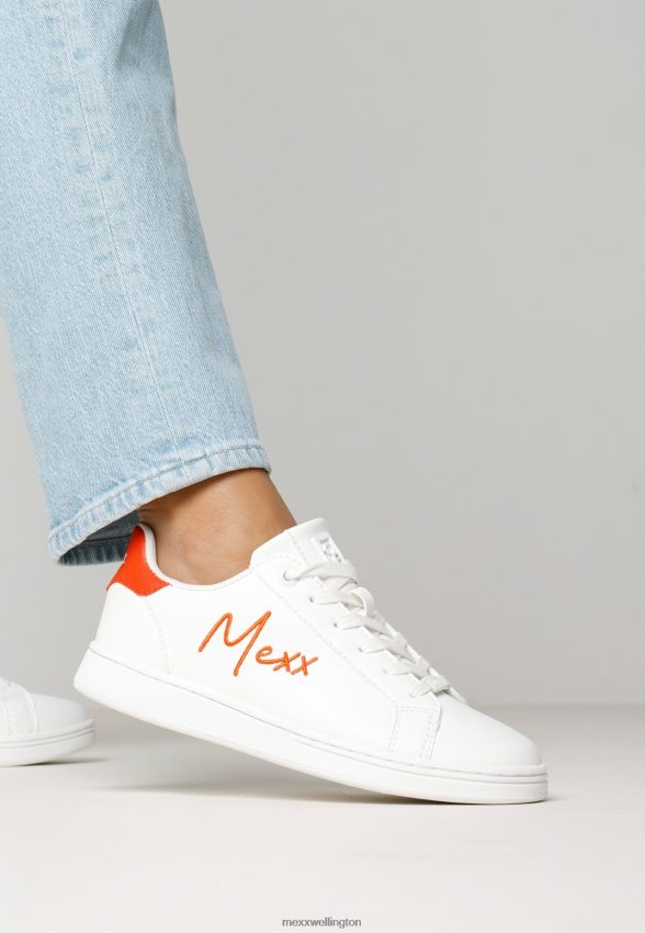 Women Mexx Orange Sneaker Glib White 2B480T353