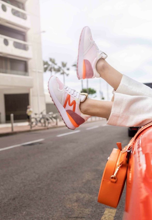Women Mexx Orange Sneaker Juju White/Pink 2B480T231