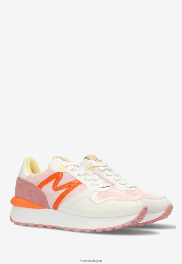 Women Mexx Orange Sneaker Juju White/Pink 2B480T231