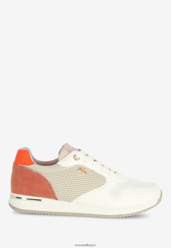 Women Mexx Orange Sneaker Linn White/Pink 2B480T355