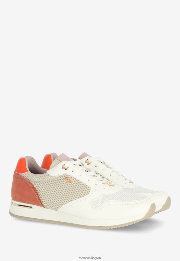 Women Mexx Orange Sneaker Linn White/Pink 2B480T355