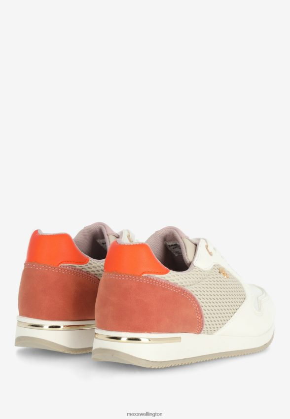 Women Mexx Orange Sneaker Linn White/Pink 2B480T355