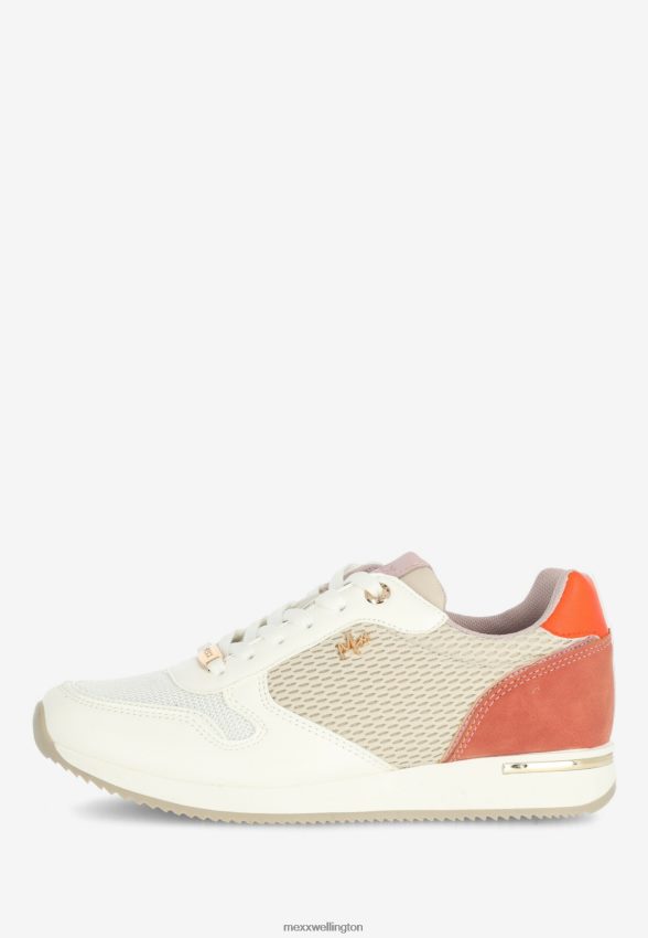 Women Mexx Orange Sneaker Linn White/Pink 2B480T355