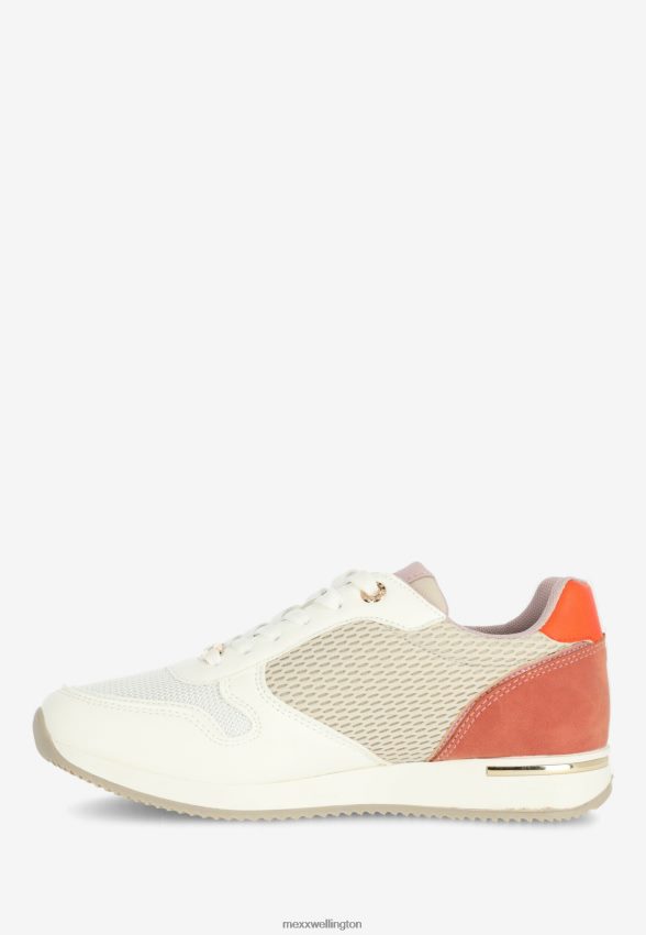 Women Mexx Orange Sneaker Linn White/Pink 2B480T355