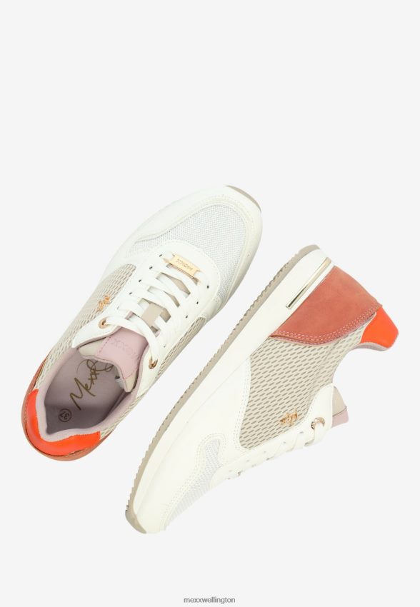 Women Mexx Orange Sneaker Linn White/Pink 2B480T355