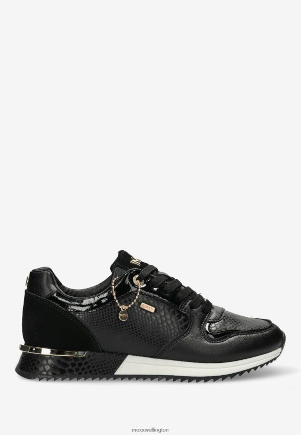 Women Mexx Schwarz Sneaker Fleur Black 2B480T272