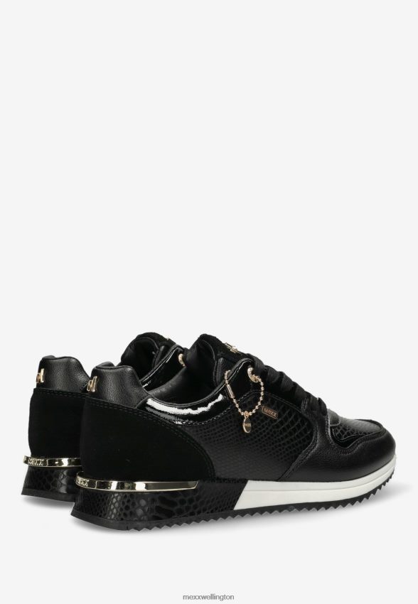 Women Mexx Schwarz Sneaker Fleur Black 2B480T272