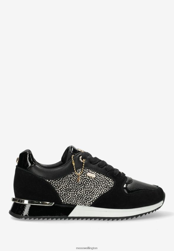 Women Mexx Schwarz Sneaker Fleur Black 2B480T359