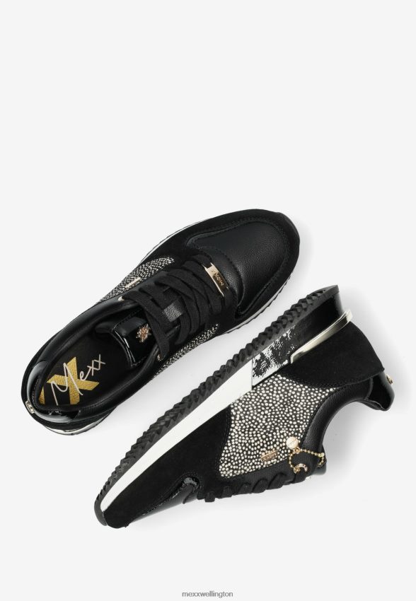 Women Mexx Schwarz Sneaker Fleur Black 2B480T359