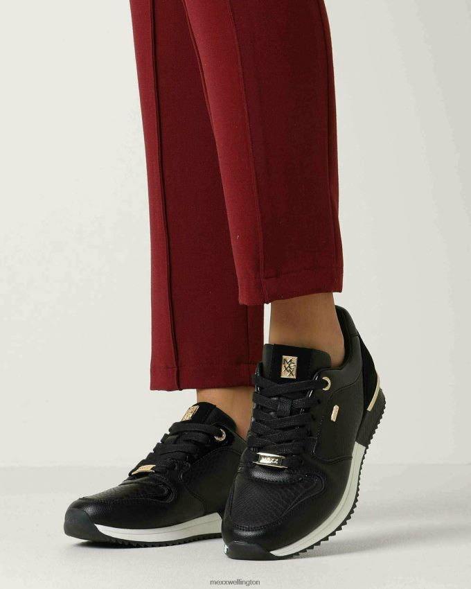 Women Mexx Schwarz Sneaker Fleur Black 2B480T368