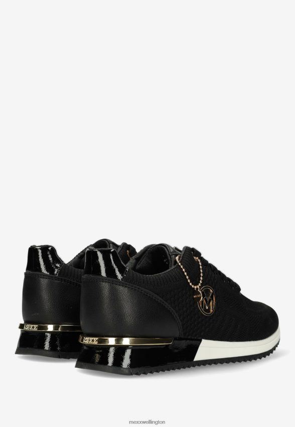 Women Mexx Schwarz Sneaker Gitte Glitter Black 2B480T270