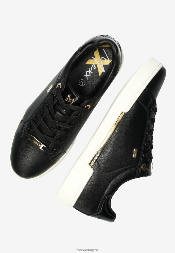 Women Mexx Schwarz Sneaker Helexx Black/Gold 2B480T328