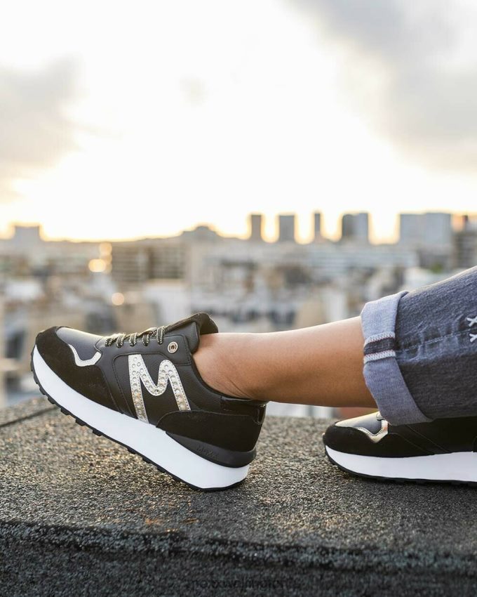 Women Mexx Schwarz Sneaker Juju- Spark Black/Gold 2B480T348