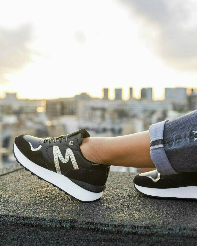Women Mexx Schwarz Sneaker Juju Spark Black/Silver 2B480T347