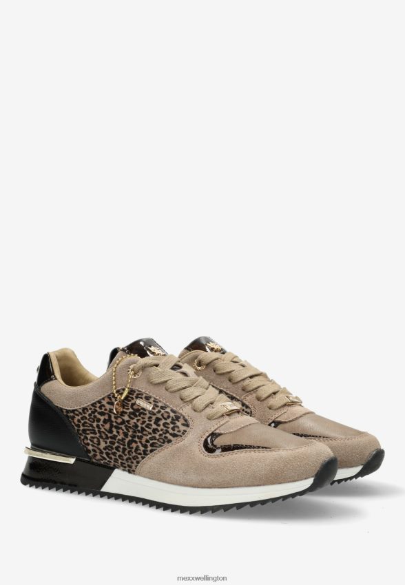 Women Mexx Taupe Sneaker Fleur 2B480T360