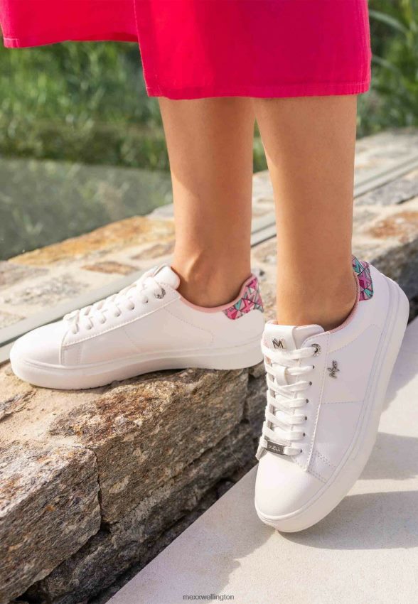 Women Mexx White Sneaker Crista/Pink 2B480T227
