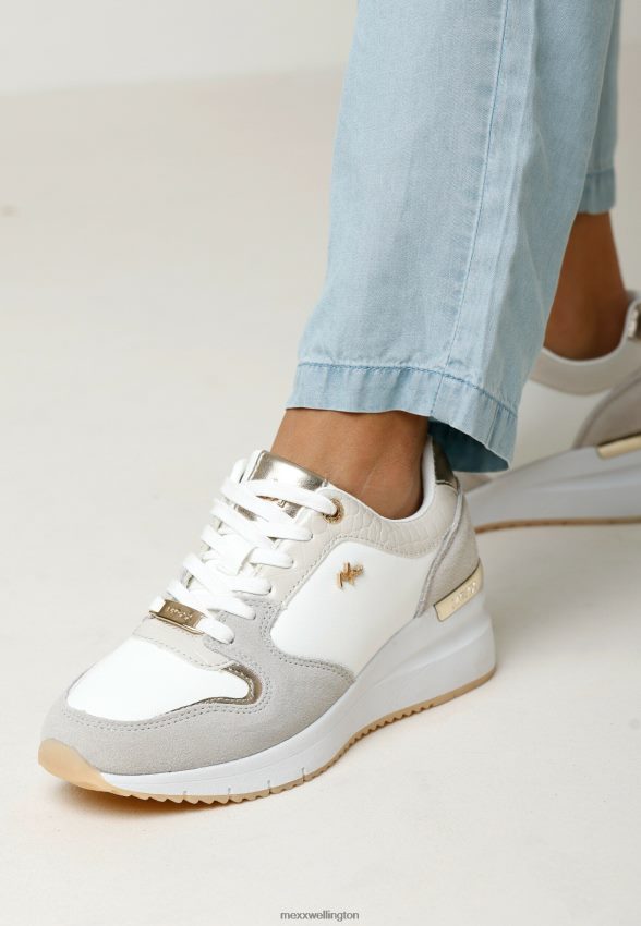 Women Mexx White Sneaker Hena Beige 2B480T230